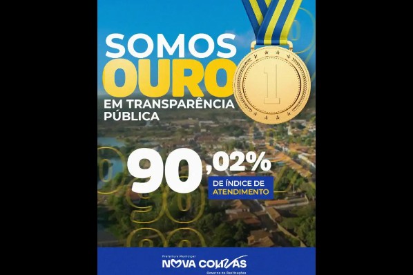 Selo Ouro em Transparência Pública com 90,02%